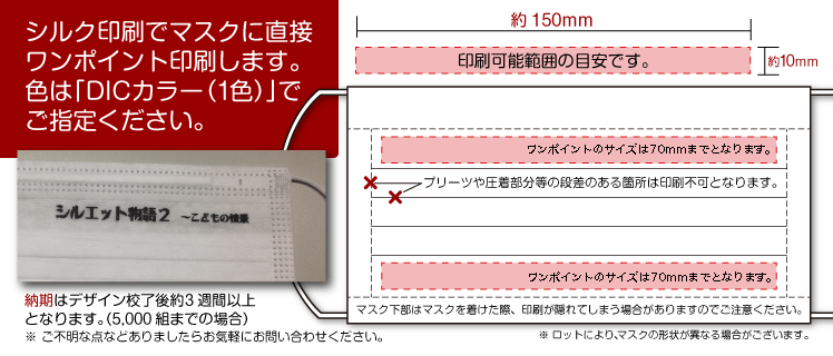 マスク ワンポイント印刷